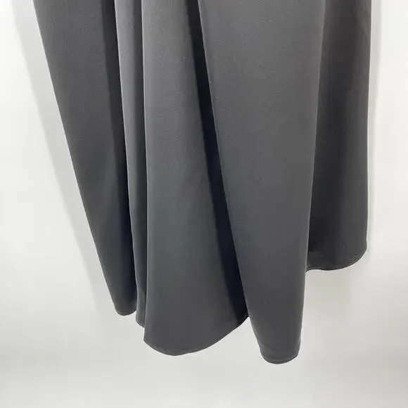 NBDNWT Jake Gown in Black Satin Strapless Corset Maxi Dress Rosette XS